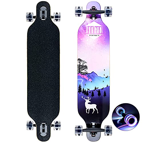 CLYCTIP Longboard Skateboard für Jungen Mädchen
