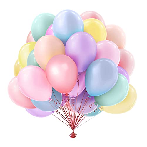 OWill Luftballons Pastell,50 Stück 25cm Luftballons Bunt