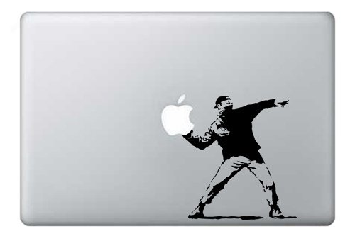 Banksy Riot Flowers Macbook Air Sticker Decal for Apple Laptop