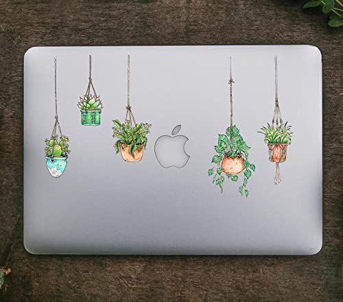 Gezeichnete Hängepflanzen-Sticker für Macbook