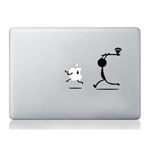 Lustiges Mann mit Axt Apple Aufkleber MacBook Laptop Kunst Grafik Vinyl Wandbild (WA-11)