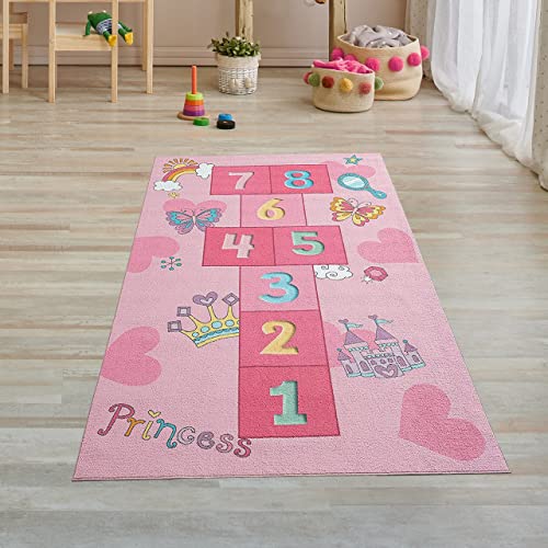 Mädchen Kinderteppich im Bild: Teppich-Traum Prinzessinnen Hüpf...