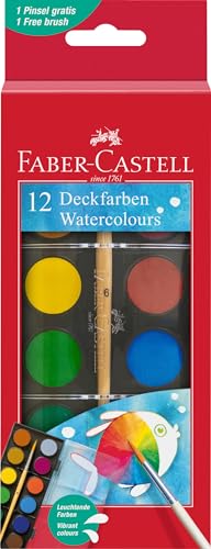 Faber-Castell 125017 - Wasserfarbkasten 12 Farben