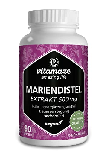 Vitamaze - amazing life Mariendistel Kapseln hochdosiert & vegan