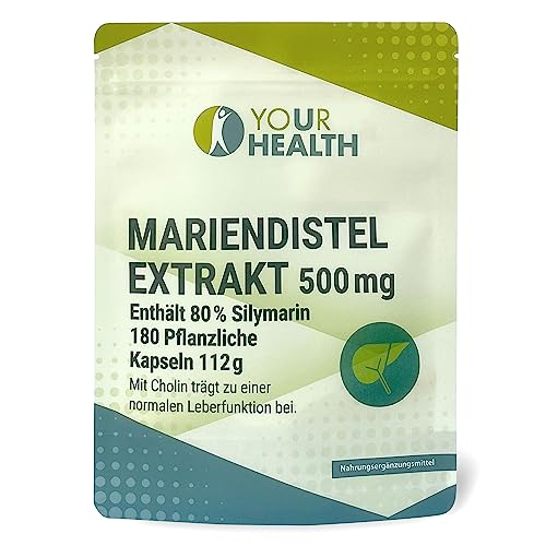 YOUR HEALTH MARIENDISTEL EXTRAKT 500 mg; 180 Kapseln