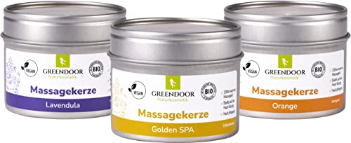 GREENDOOR Natur Massagekerzen SPAR-SET vegan 300ml