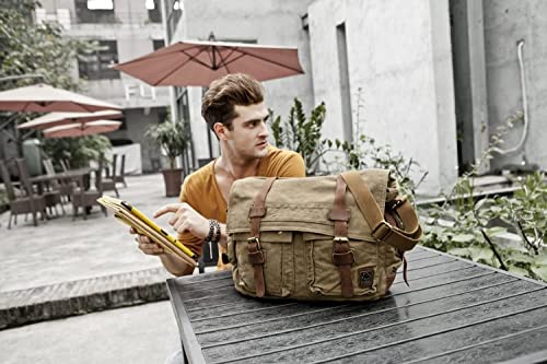 Messenger Bag im Bild: Eysee Schultertasche Herren Canvas-Umhängertasche Daypack für Alltag