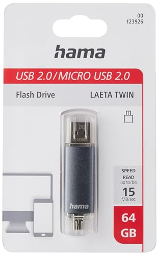 Hama 64GB USB-Speicherstick mit USB 2.0