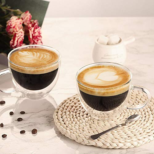 Milchkaffeetassen im Bild: ecooe Doppelwandige Cappuccino T...
