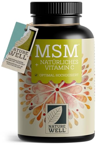 NatureWell MSM 2000mg pro Tag + natürliches Vitamin C