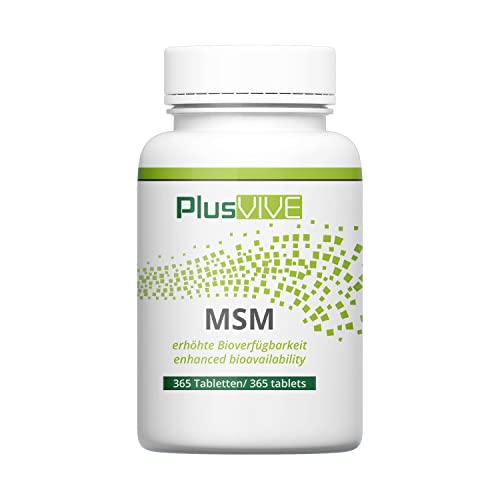 Plusvive MSM 365 Tabletten – hochdosiert mit 1000 mg