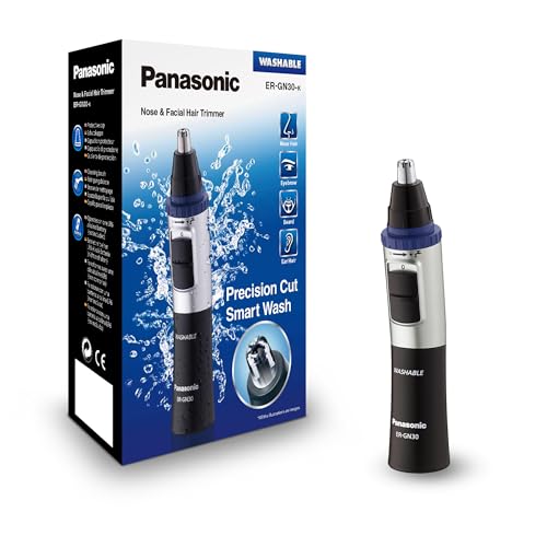 Nasenhaarschneider unserer Wahl: Panasonic Nasen/Ohrhaarschneider ER-GN-30K mit Batteriebetrieb