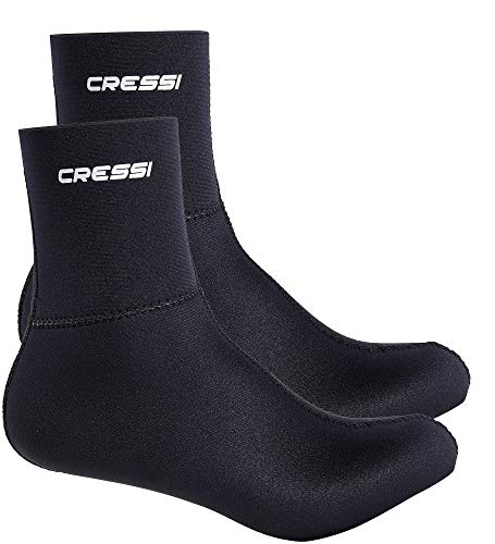 Cressi Black Neoprene (3 or 5mm) Socks Resilient