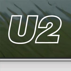 faststicker U2 weißer Aufkleber