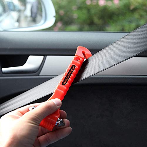 2x Nothammer mit Gurtschneider - Notfallhammer fürs Auto - Sicherheitshammer