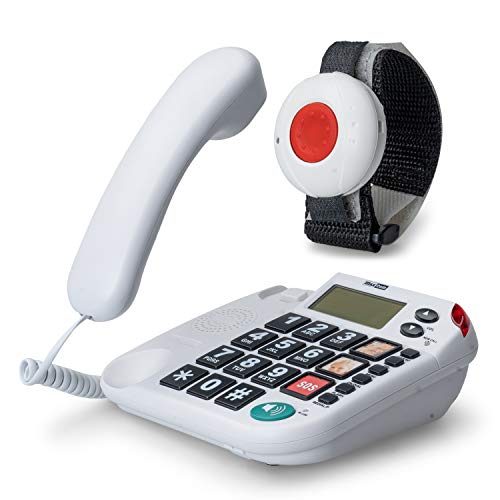 Maxcom KX481SOS: Hausnotruf Telefon mit Notrufarmband;