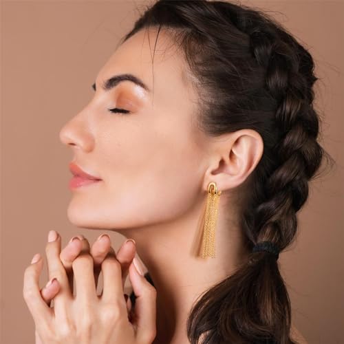 Ohrhänger im Bild: KISSPAT Lange Quasten Ohrhänger für Damen
