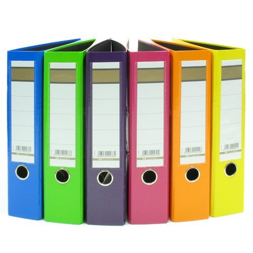 Livepac-Office 6x Aktenordner/DIN A4 / 75mm breit / 6 Farben