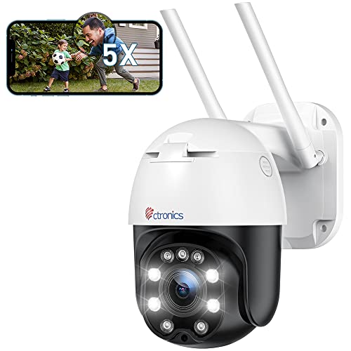ctronics 5X Optischer Zoom Überwachungskamera Aussen WLAN