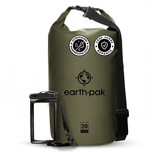 Packsack unserer Wahl: Earth Pak Wasserdichter Packsack mit Schultergurt und wasserfester Handyhülle