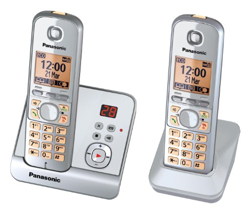 Panasonic KX-TG6722GS Duo Schnurlostelefon (4,6 cm (1,8 Zoll)