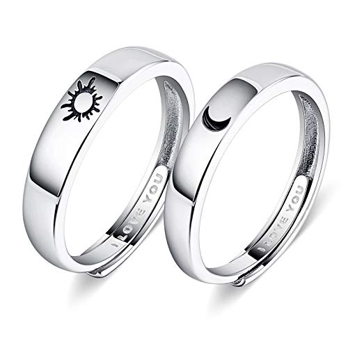 Beydodo Verlobungsring Paar 925 Silber Ringe Set