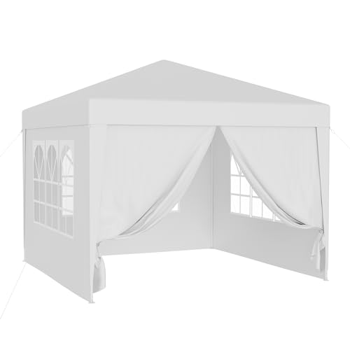 Wiltec Pavillon 3 x 3 m in Weiß mit UV-Schutz 50+