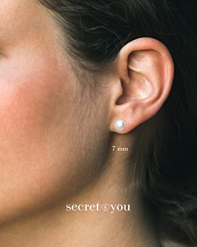 Perlenohrringe im Bild: Secret & You Perlenohrringe Damen und Frauen Ohrstecker