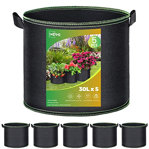 iophi 5X Pflanzsack Pflanzentasche 30 Liter