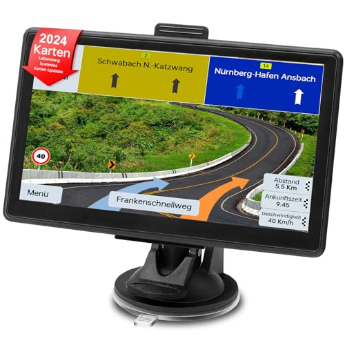 Lehwey GPS Navi Navigationsgerät für Auto 2024 -