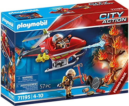 PLAYMOBIL City Action 71195 Feuerwehr-Hubschrauber