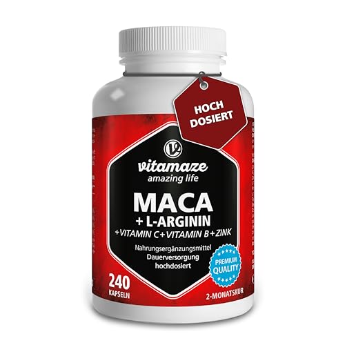 Vitamaze - amazing life Maca Kapseln hochdosiert 4000 mg je Tagesdosis + L