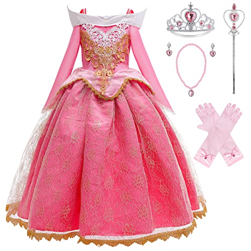 KANDEMY Mädchen Prinzessin Aurora Kostüm Kinder