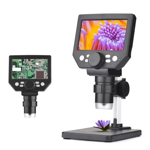 Hlieeosfcn Mikroskop Digital mit 8 LED-Leuchten 4.3