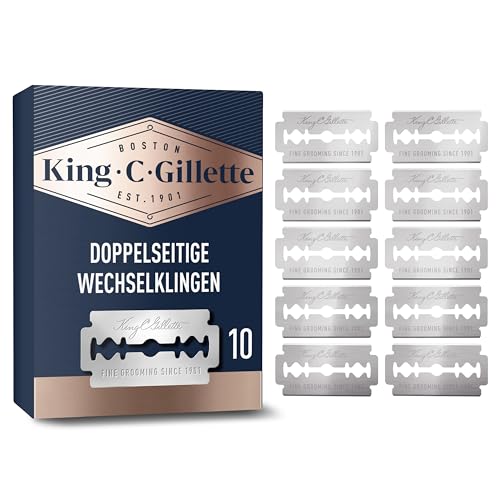 King C. Gillette 10 Rasierklingen für Rasierhobel Männer