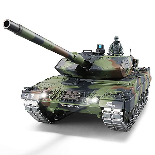 ES-TOYS RC Panzer mit Schussfunktion ferngsteuert "German Leopard 2A6"