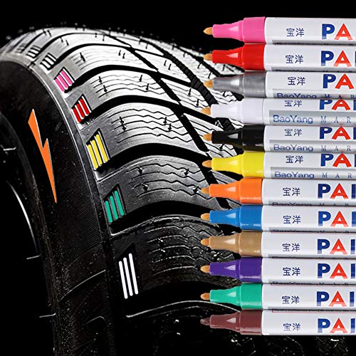 Qbisolo 12 Stücke Reifenfarbe Marker Pens