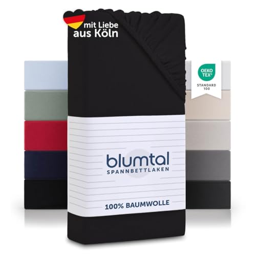 Blumtal Baumwolle Spannbettlaken 140x200cm Basics Jersey