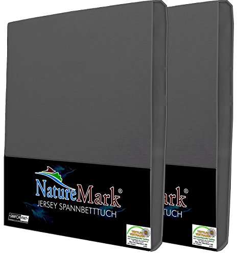 NatureMark 2er Pack Jersey Spannbettlaken