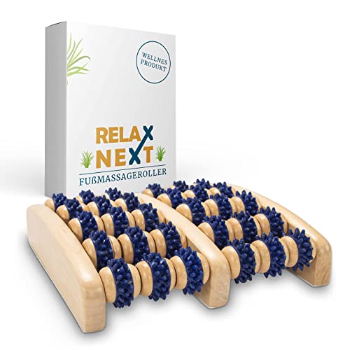 Relax Next Fußmassageroller aus Holz – Reflexzonen