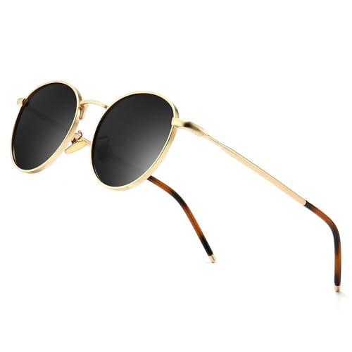 SUNGAIT Runde Vintage Polarisierte Sonnenbrille Klassische