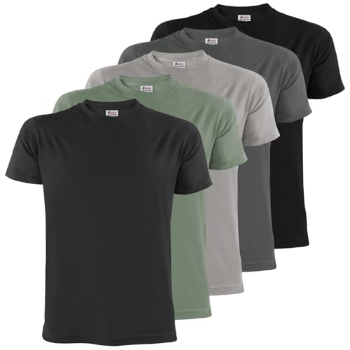 ALPIDEX Herren T-Shirts 5er Set Rundhals
