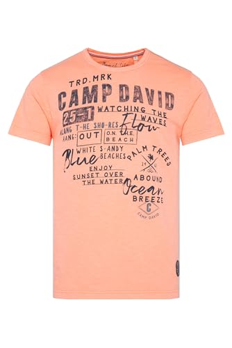 Camp David Herren Rundhalsshirt mit Wording Print