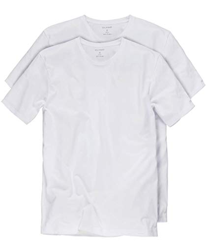 OLYMP T-Shirt Doppelpack Rundhals weiß Größe L