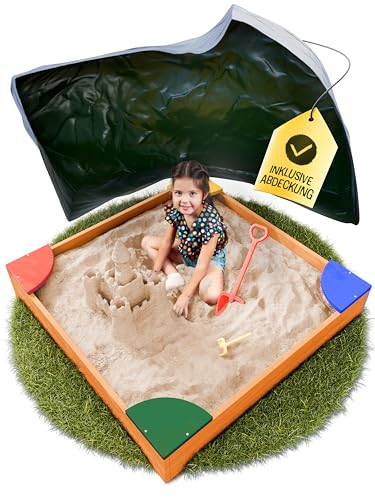 FRIEDO – Sandkasten mit Abdeckung 90x90