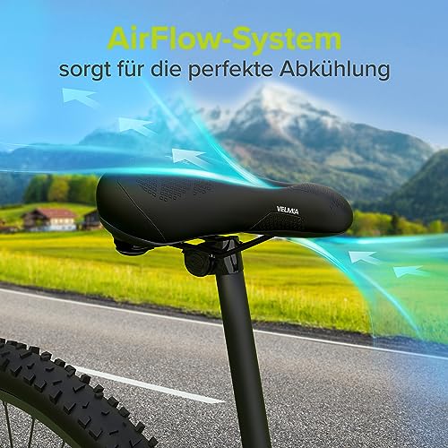 Sattel im Bild: VELMIA Fahrradsattel maximaler Fahrkomfort Dank ergonomischen [3