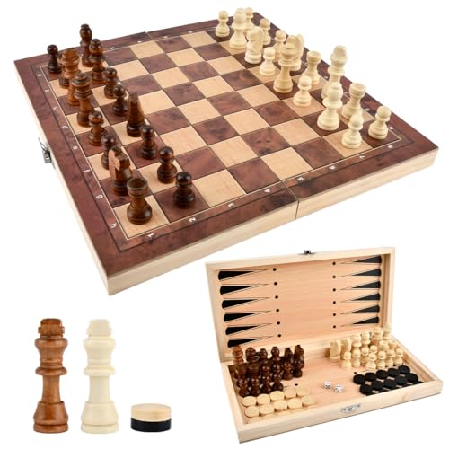 ANNTIM 29x29cm Schachspiel Holz