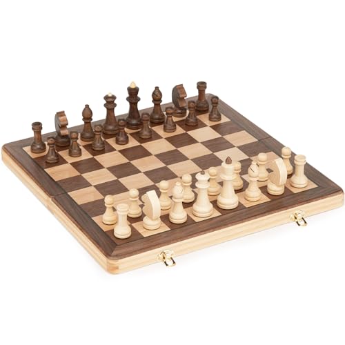 Lingle 38 cm Reisen hölzerne klappbare Schachspiel