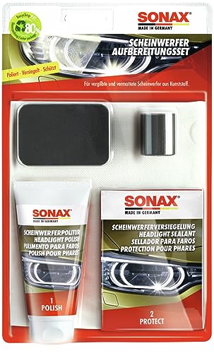 SONAX Scheinwerfer AufbereitungsSet (85 ml) reinigt und poliert vermattete