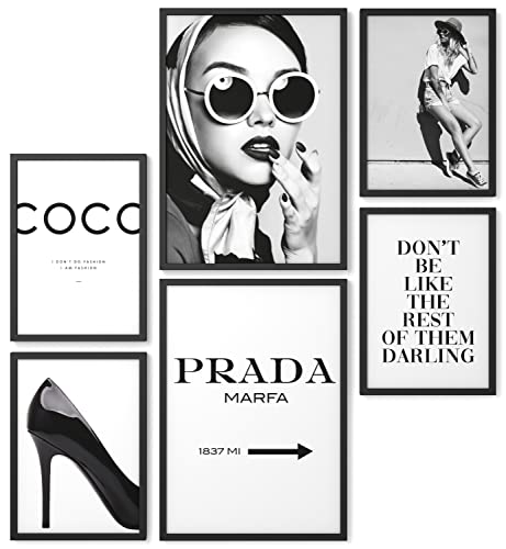 Papierschmiede Mood Poster Set Coco Schwarz-Weiß